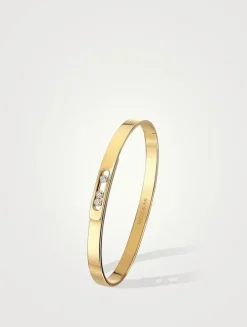Move Noa 18K Gold Bangle With Diamonds