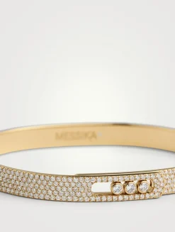 Move Noa 18K Gold Pavé Diamond Bangle