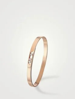 Move Noa 18K Rose Gold Bangle With Diamonds