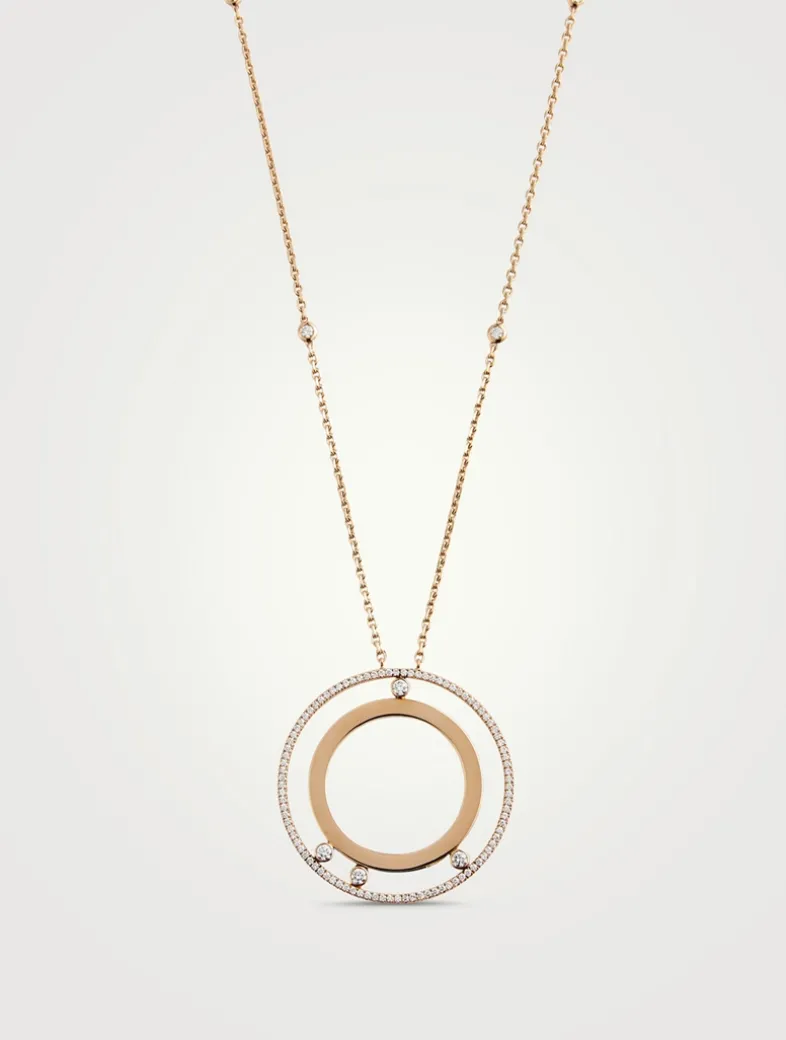Move Romane 18K Rose Gold Necklace With Diamonds