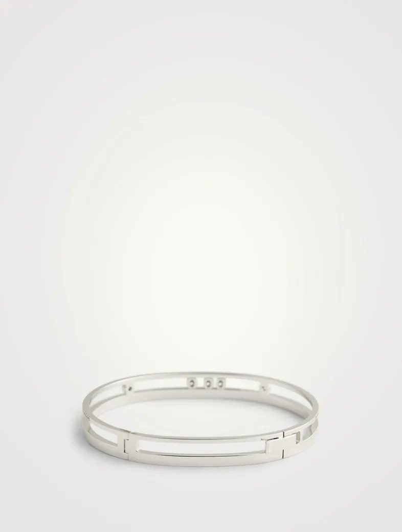 Move Romane 18K White Gold Bangle With Diamonds