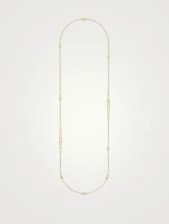 Move Uno 18K Gold Long Necklace With Diamonds