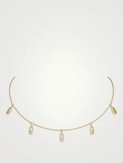Move Uno 18K Gold Necklace With Diamonds