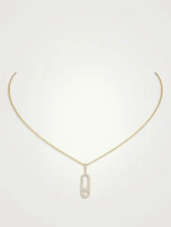 Move Uno 18K Gold Pavé Necklace With Diamonds