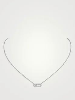 Move Uno 18K Rose Gold Pavé Necklace With Diamonds