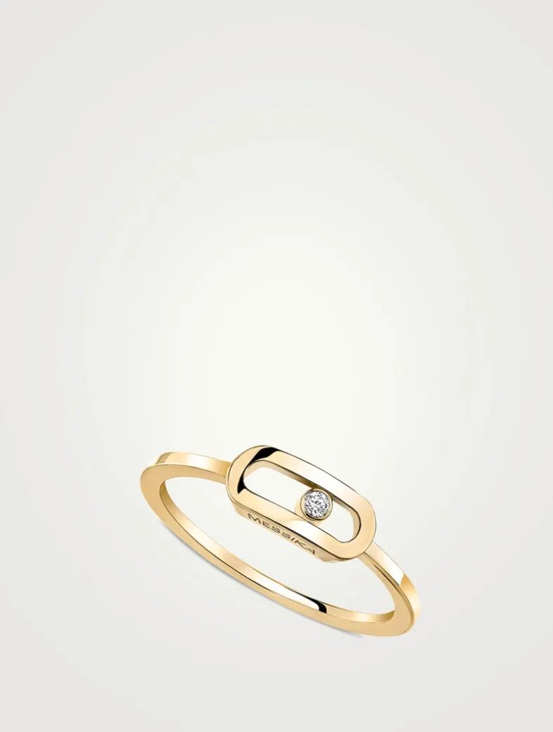 Move Uno 18K Rose Gold Ring With Diamond