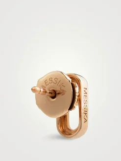 Move Uno 18K Rose Gold Stud Earrings With Diamonds