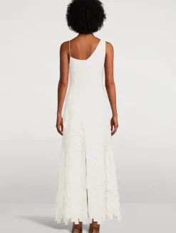 Multi Rectangle Crêpe Maxi Dress