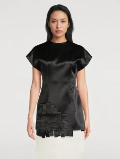 Multi Rectangle Satin Blouse