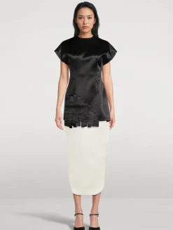 Multi Rectangle Satin Blouse