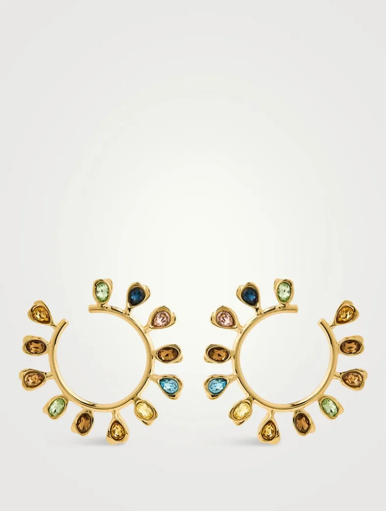 Multicolour Crystal Hoop Earrings