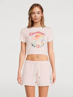 Mushroom Emblem Cropped T-Shirt