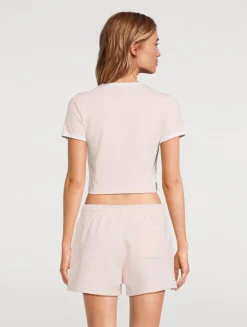 Mushroom Emblem Cropped T-Shirt