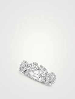 My Twin 18K White Gold Diamond Wedding Ring