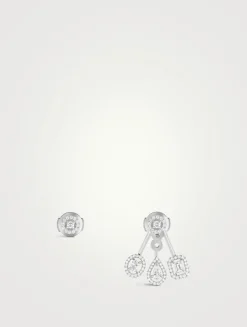 My Twin 18K White Gold Trio Earrings With Diamonds