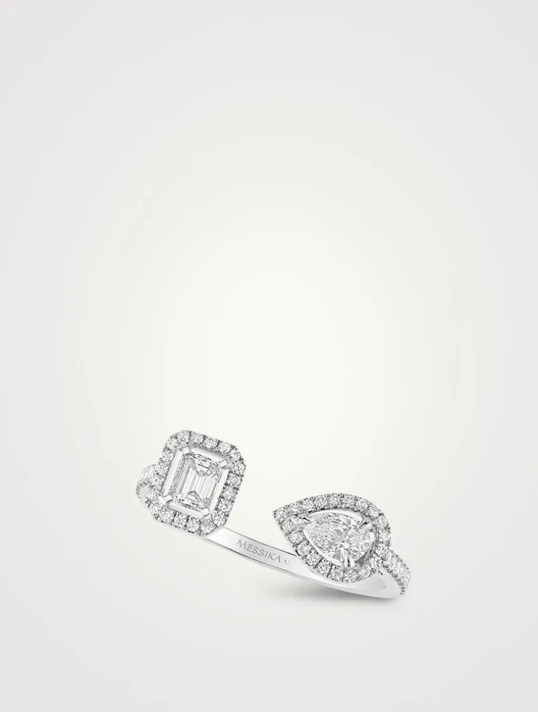 My Twin Toi & Moi 18K White Gold Ring With Diamonds