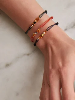 Nadadora Completo 9K Gold Enamel Cord Bracelet