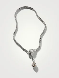 Naga Heritage 18K Gold And Sterling Silver Dragon Necklace