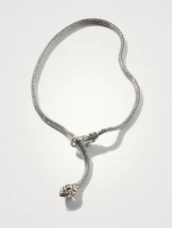 Naga Heritage 18K Gold And Sterling Silver Dragon Necklace