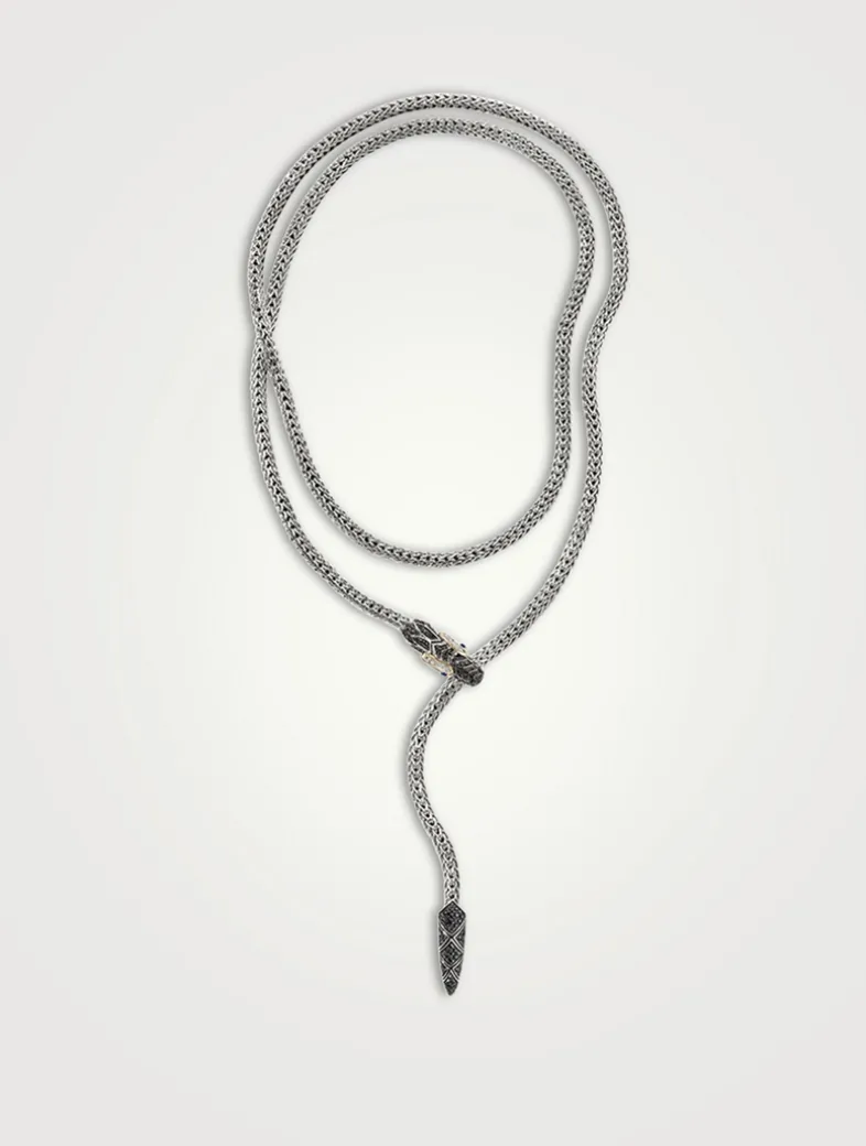 Naga Heritage 18K Gold And Sterling Silver Necklace With Gemstones And Diamonds