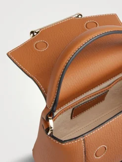 Nano Mosaic Leather Top Handle Bag