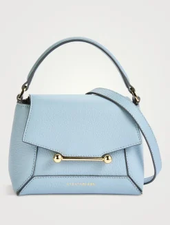 Nano Mosaic Leather Top Handle Bag