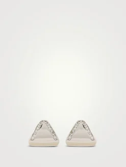 Night Swim Pavé Shield Stud Earrings