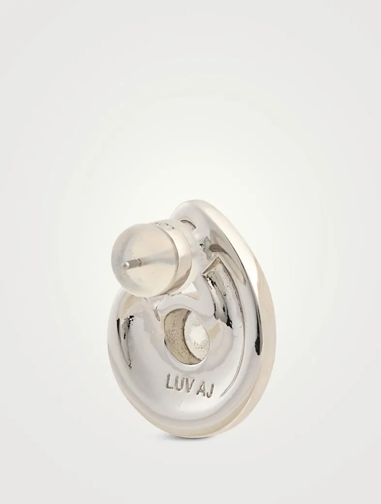 Night Swim Wave Bezel Twist Stud Earrings