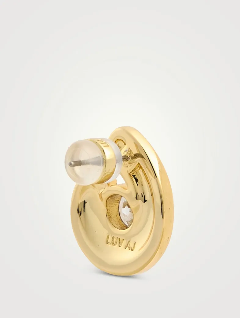 Night Swim Wave Bezel Twist Stud Earrings