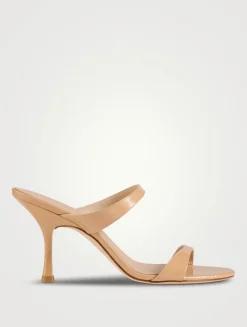 Nudist Patent Leather Mules