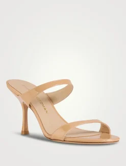 Nudist Patent Leather Mules