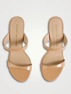 Nudist Patent Leather Mules