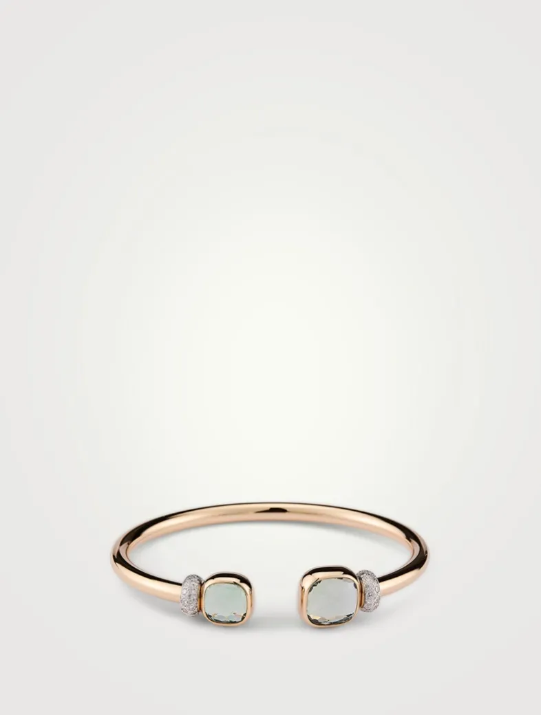 Nudo 18K Rose Gold Bracelet With Prasiolite And Diamonds