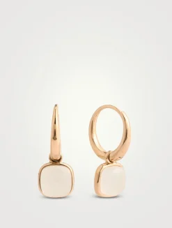 Nudo Mini 18K Gold Earrings With Milky Quartz