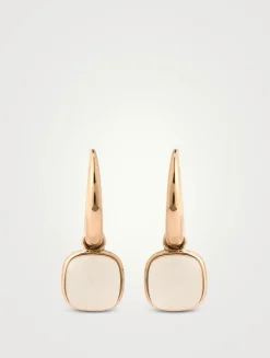 Nudo Mini 18K Gold Earrings With Milky Quartz