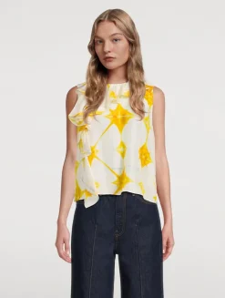 Nya Printed Silk Blouse