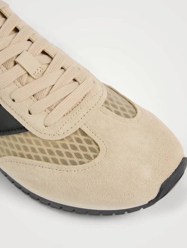 Oasis Mesh And Suede Sneakers