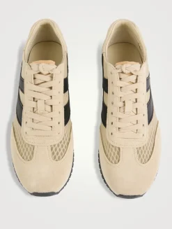 Oasis Mesh And Suede Sneakers
