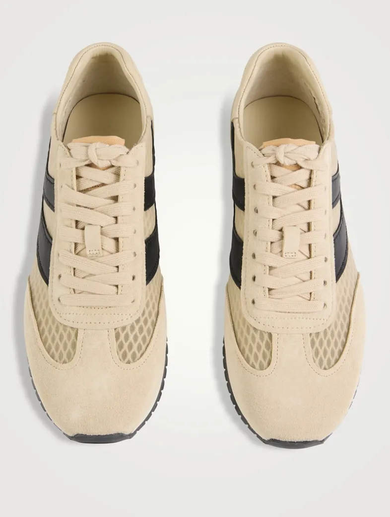Oasis Mesh And Suede Sneakers