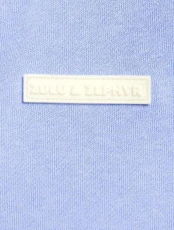 Ocean Blue Collared Sport Sweatshirt