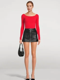 Off-The-Shoulder Rib-Knit Top