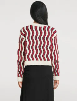 Olas Cropped Wave Sweater