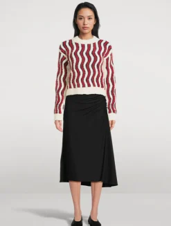 Olas Cropped Wave Sweater
