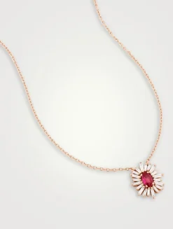 One Of A Kind 18K Rose Gold Ruby Necklace