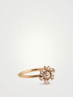 One-Of-A-Kind 14K Rose Gold Diamond Spark Ring