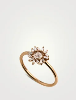 One-Of-A-Kind 14K Rose Gold Diamond Spark Ring