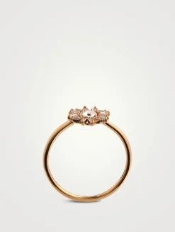 One-Of-A-Kind 14K Rose Gold Diamond Spark Ring