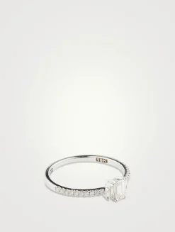 One-Of-A-Kind 18K White Gold Diamond Ring