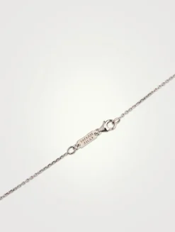 One-Of-A-Kind 14K White Gold Diamond Flower Pendant Necklace