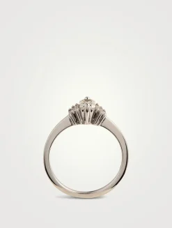 One-Of-A-Kind 14K White Gold Triple Diamond Ring